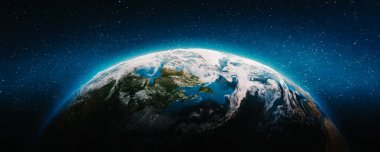 Planet Earth bulutlar. Nasa tarafından döşenmiş bu görüntü unsurları. 3D render