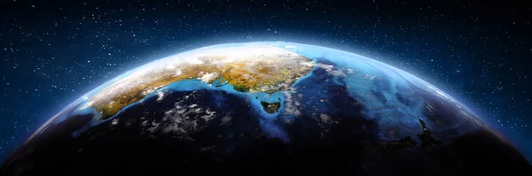 Australia Avaruuslennokista Elementit Tämän Kuvan Kalustettu Nasa Renderointi — kuvapankkivalokuva