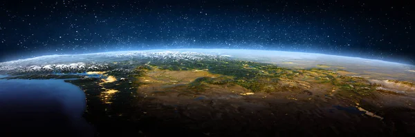 Batı Amerika Birleşik Devletler Uzaydan Manzara Görüntünün Elementleri Nasa Tarafından — Stok fotoğraf