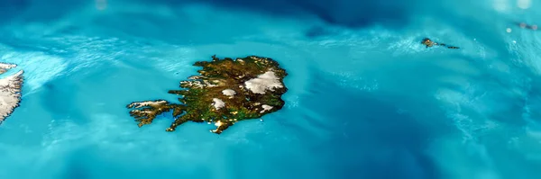 Island Atlantisches Gebiet Elemente Dieses Bildes Stammen Von Der Nasa — Stockfoto