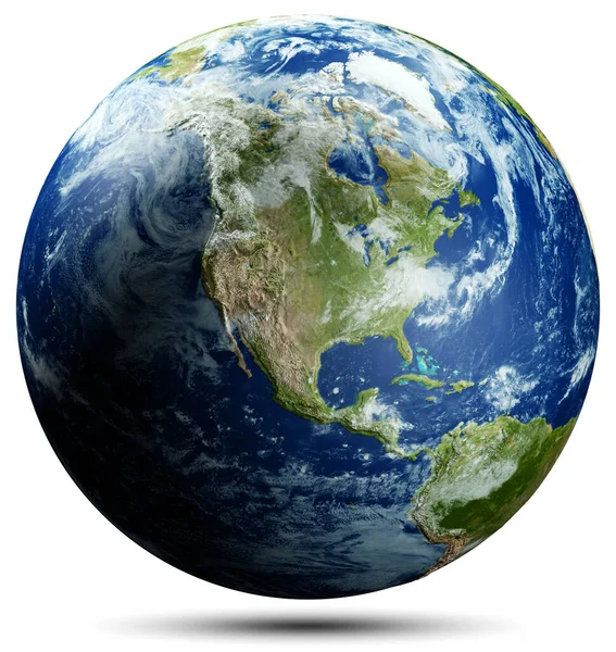 America Usa Planet Earth Elements Image Furnished Nasa Rendering — Stock Photo, Image