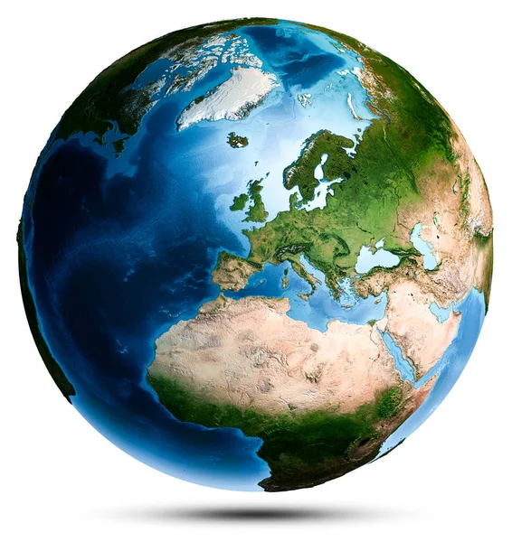 Planet Earth Globe World Elements Image Furnished Nasa Rendering — Stok fotoğraf