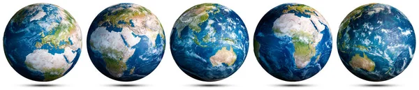 地球世界地図セット Nasaによって提供されたこの画像の要素 3Dレンダリング — ストック写真