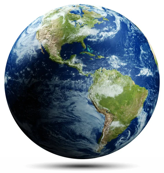 North South America Planet Earth Elements Image Furnished Nasa Rendering — Stock Photo, Image