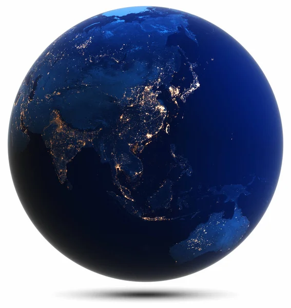 Планета Земля Ізольована Елементи Цього Зображення Були Зроблені Насою Рендеринг — стокове фото