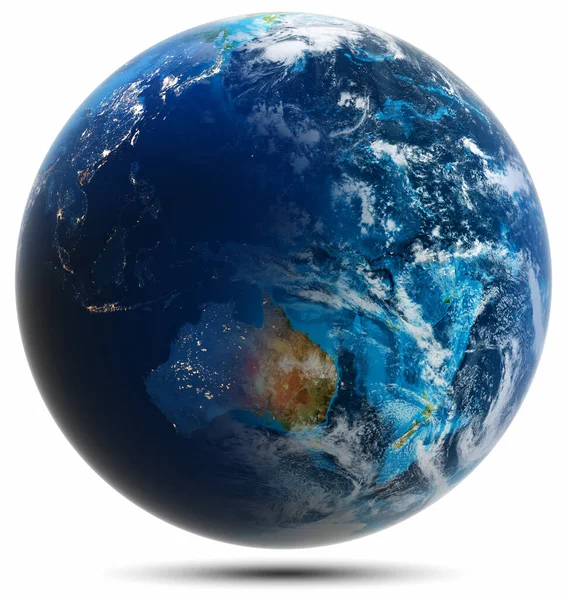 Globus Światowy Australia Oceania Elementy Tego Obrazu Dostarczone Przez Nasa — Zdjęcie stockowe