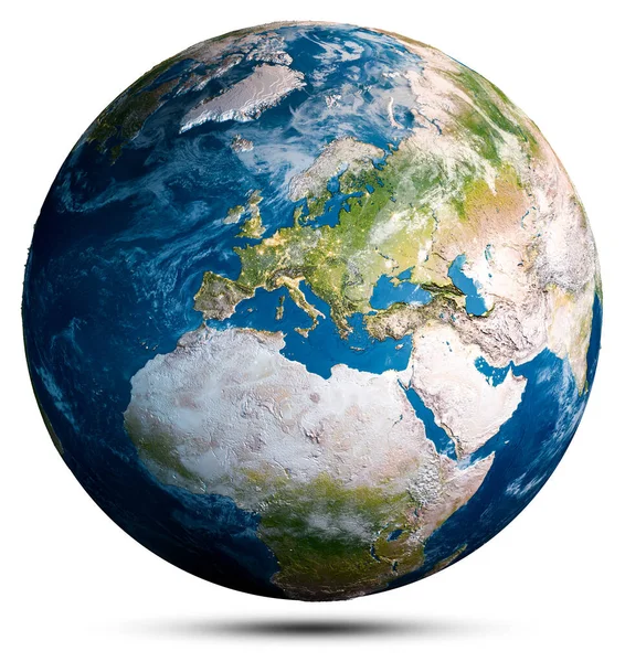 Earth Globe World Map Elements Image Furnished Nasa Rendering — стоковое фото