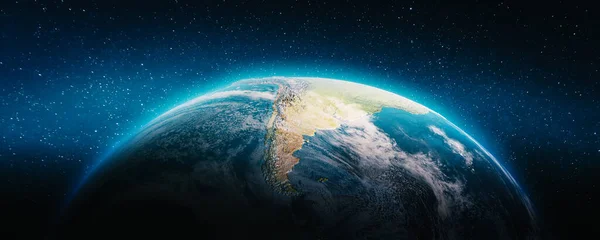 Planeten Jorden Sydamerikas Geografi Delar Denna Bild Tillhandahålls Nasa Konvertering — Stockfoto