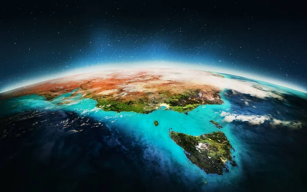 惑星地球 南オーストラリア州 3Dレンダリング Nasaによって提供されたこの画像の要素 — ストック写真