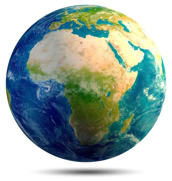 Planeta Terra África Elementos Desta Imagem Fornecidos Pela Nasa Renderização — Fotografia de Stock