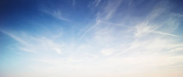 Cielo Nubes Panorama Verano Fondo Exterior —  Fotos de Stock