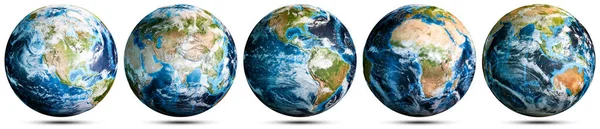 World Map Planet Earth Set Elements Image Furnished Nasa Rendering — Stock Photo, Image