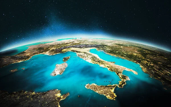 Talya Avrupa Boyutlu Görüntüleme Görüntünün Elementleri Nasa Tarafından Desteklenmektedir — Stok fotoğraf