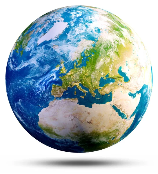 Europa Planeta Tierra Elementos Esta Imagen Proporcionados Por Nasa Renderizado — Foto de Stock