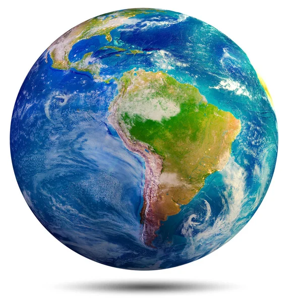 Planeta Ziemia Ameryka Południowa Elementy Tego Obrazu Dostarczone Przez Nasa — Zdjęcie stockowe