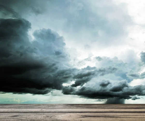 Tropische Gewitterwolken Und Himmel Hurrikan Wetterlandschaft — Stockfoto