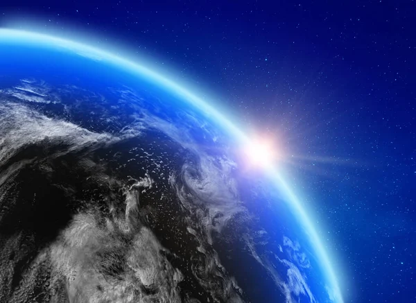 Estratosfera Planeta Terra Elementos Desta Imagem Fornecidos Pela Nasa Renderização — Fotografia de Stock