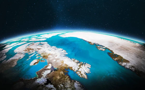 Planeta Země Arktida Vykreslování Prvky Tohoto Snímku Poskytla Nasa — Stock fotografie