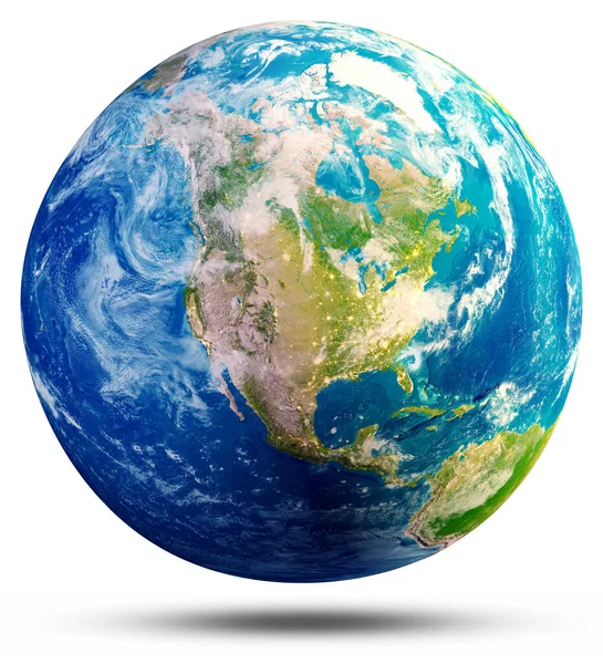 Usa Planet Earth Elements Image Furnished Nasa Rendering — Stock Photo, Image