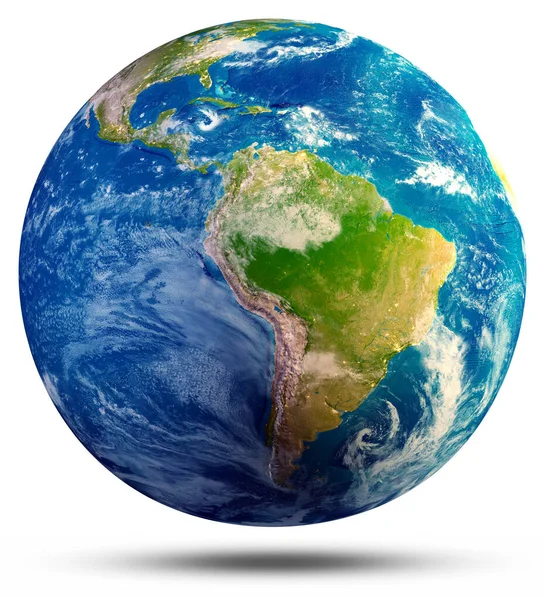 South America Planet Earth Elements Image Furnished Nasa Rendering — Stock Photo, Image