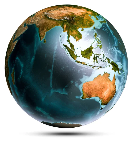 Planet Earth Globe World Elements Image Furnished Nasa Rendering — Zdjęcie stockowe