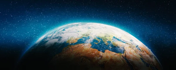 Dünya Avrupa Gezegeni Coğrafyası Görüntünün Elementleri Nasa Tarafından Döşenmiştir Oluşturma — Stok fotoğraf