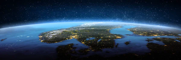 Норвегия Швеция Ландшафт Космоса Элементы Этого Изображения Предоставлены Наса Рендеринг — стоковое фото
