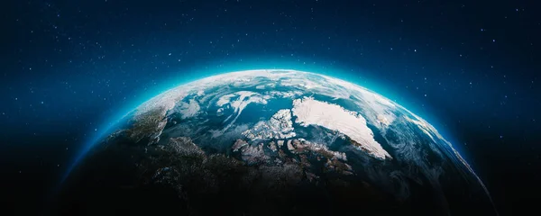 Planeet Aarde Arctisch Elementen Van Dit Beeld Geleverd Door Nasa — Stockfoto