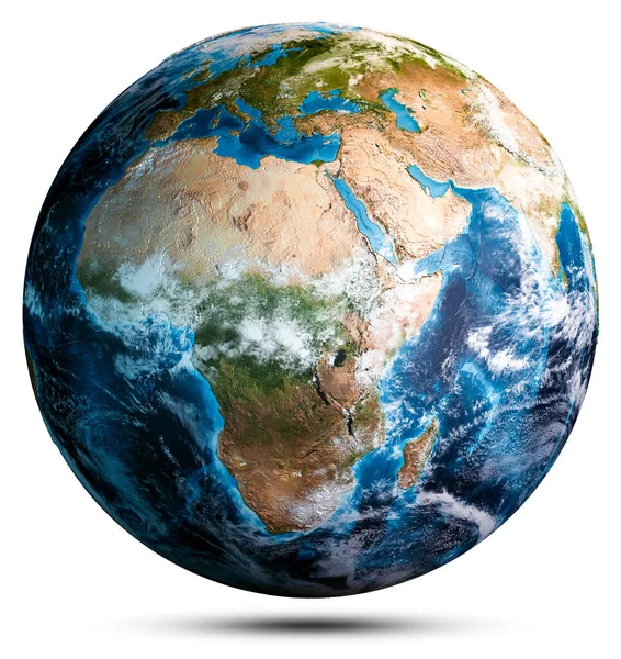 World Map Planet Earth Elements Image Furnished Nasa Rendering — Stock fotografie