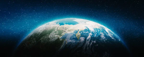 Planetjorden Delar Denna Bild Från Nasa Rendering — Stockfoto