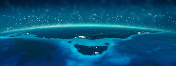 호주와 태즈메이니아 섬입니다 Nasa 이미지의 요소들 렌더링 — 스톡 사진