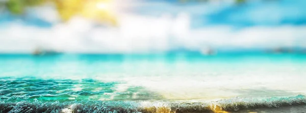 Tropical Ocean Coastline Panorama Background — Stock Photo, Image