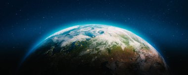Planet Earth bulutlar. Nasa tarafından döşenmiş bu görüntü unsurları. 3D render