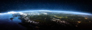 Rocky dağları, Cordillera, uzaydan manzara. Bu görüntünün elementleri NASA tarafından döşenmiştir. 3d oluşturma