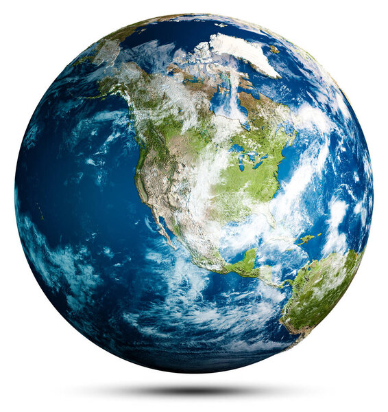 World globe planet Earth map sphere. Elements of this image furnished by NASA. 3d rendering