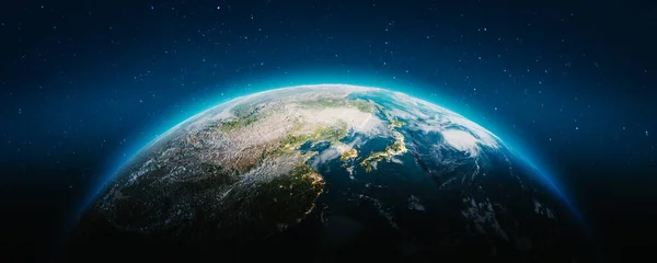Maa Planeetta Aasia Elementit Tämän Kuvan Kalustettu Nasa Renderointi — kuvapankkivalokuva