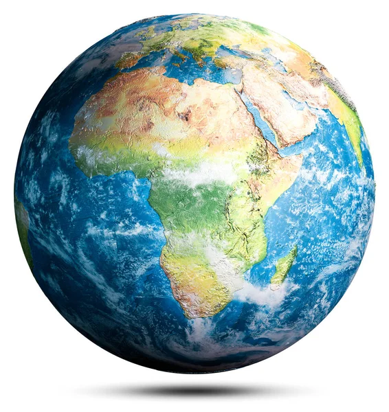 World Planet Earth Elements Image Furnished Nasa Rendering — Stock Photo, Image