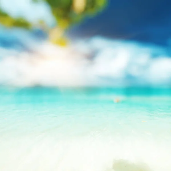 Tropische Zon Strand Wazig Achtergrond — Stockfoto