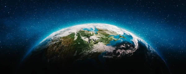 Planeta Tierra América Elementos Esta Imagen Proporcionados Por Nasa Renderizado — Foto de Stock