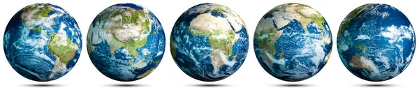 Världens Glob Planet Jorden Karta Sfär Inställd Delar Denna Bild — Stockfoto