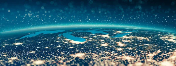 Great Lakes Abd Görüntünün Elementleri Nasa Tarafından Döşenmiştir Oluşturma — Stok fotoğraf
