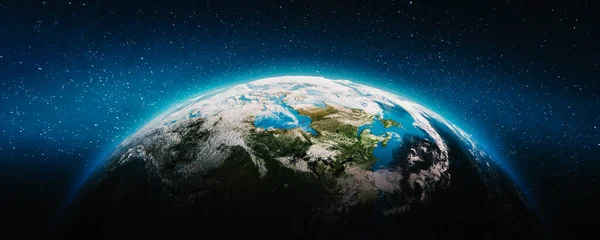 Dünya Gezegeni Bulutları Kıtalar Görüntünün Elementleri Nasa Tarafından Döşenmiştir Oluşturma — Stok fotoğraf