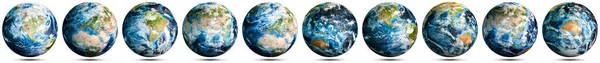 世界地图行星地球设置 这张照片的内容由Nasa提供 3D渲染 — 图库照片