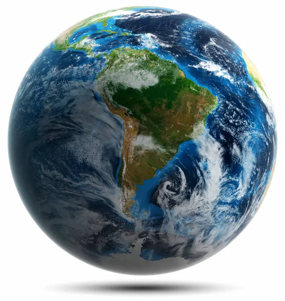 Världskartan Över Planeten Jorden Isolerad Delar Denna Bild Tillhandahålls Nasa — Stockfoto