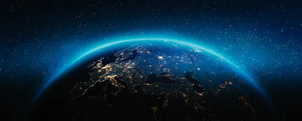 Planeten Jorden Europa Delar Denna Bild Som Tillhandahålls Nasa Konvertering — Stockfoto