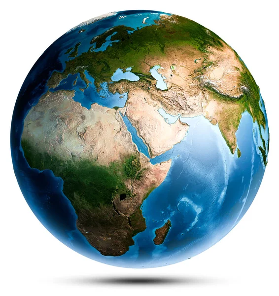 Planet Earth Globe World Elements Image Furnished Nasa Rendering — Stock Photo, Image