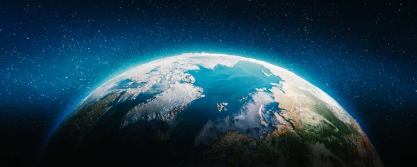 Planeet Aarde Arctisch Elementen Van Dit Beeld Geleverd Door Nasa — Stockfoto