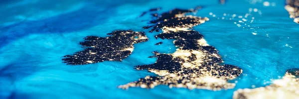 Anglia Írország Szigetei Billenő Panoráma Kép Elemeit Nasa Bocsátotta Rendelkezésre — Stock Fotó
