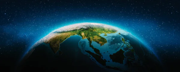 Планета Земля Азия Элементы Этого Изображения Предоставлены Наса Рендеринг — стоковое фото