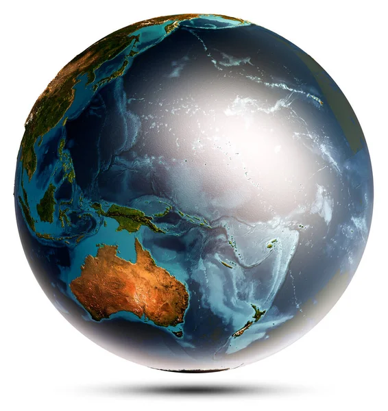 惑星地球世界 Nasaによって提供されたこの画像の要素 3Dレンダリング — ストック写真